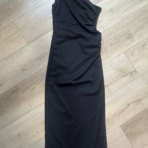 H&M One Shoulder Black Dress